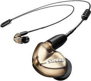 SHURE ワイヤレスイヤホン BT2シリーズ SE535-V+BT2-A ブロンズ : マイク・(中古品)