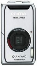 PENTAX デジタルカメラ OPTIO (オプティオ) W60 シルバー 1000万画素 光学5(中古品)_画像1
