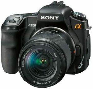 ソニー SONY デジタル一眼レフカメラレンズキット α200 レンズキット DSLR(中古品)