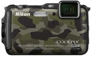 Nikon デジタルカメラ AW120 防水 1600万画素 カムフラージュ AW120GR(中古品)