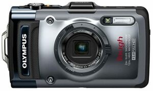 OLYMPUS デジタルカメラ TG-1 シルバー 12m防水 2m耐落下衝撃 -10℃耐低温 (中古品)