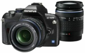 OLYMPUS デジタル一眼レフカメラ E-420 ダブルズームキット E-420WKIT(中古品)