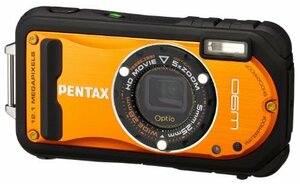 PENTAX 防水デジタルカメラ Optio W90 シャイニーオレンジ OPTIOW90SO(中古品)