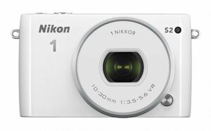 Nikon ミラーレス一眼 Nikon1 S2 標準パワーズームレンズキット ホワイト S(中古品)