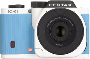 PENTAX mirrorless single-lens K-01 lens kit [DA40mmF2.8XS] white ×bru( secondhand goods )