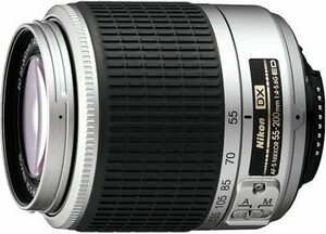 Nikon AF-S DX ズームニッコール ED 55-200mm F4-5.6G シルバー デジタル一(中古品)