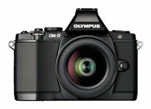 OLYMPUS ミラーレス一眼 OM-D E-M5 レンズキット ブラック 1605万画素 防塵(中古品)