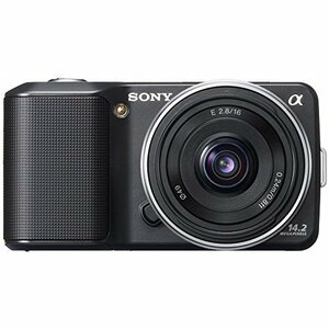 ソニー SONY ミラーレス一眼α NEX-3 薄型広角レンズキット ブラック NEX-3(中古品)