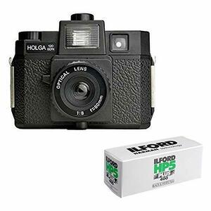 Holga 120GCFN ミディアムフォーマットフィルムカメラ Ilford HP5 Plus 白 (中古品)