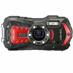 Ricoh WG-60 レッド 防水カメラ 16MP 画像 防水 14m 耐衝撃 1.6m 水中モー (中古品)