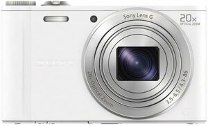 SONY デジタルカメラ Cyber-shot WX300 2110万画素 光学20倍 ホワイト DSC-(中古品)