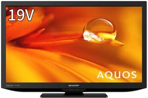  sharp 19V type liquid crystal television AQUOS 2T-C19DE-B Hi-Vision attached outside HDD reverse side number ( secondhand goods )