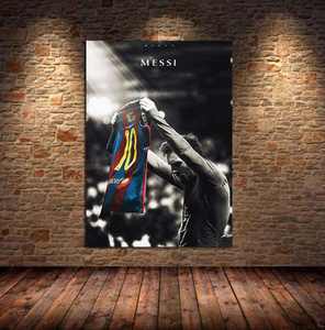  C2340 メッシ Messi サッカー ワールドカップ キャンバス ポスター 50×70cm イラスト インテリア 雑貨 海外製 枠なし