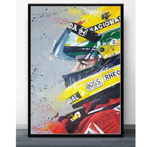  C2268 マクラーレン F1 レーシングカー アイルトンセナ キャンバスアートポスター 50×70cm イラスト インテリア 雑貨 海外製 枠なし A