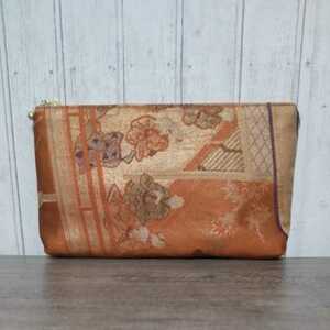  passbook pouch [.*heart] obi remake kimono pouch case hand made era person scenery 