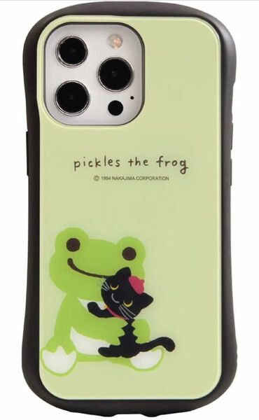 iPhone13 Pro ケース ガラスケース かえるのピクルス 【ハグ】 グリーン グランサンク i select 