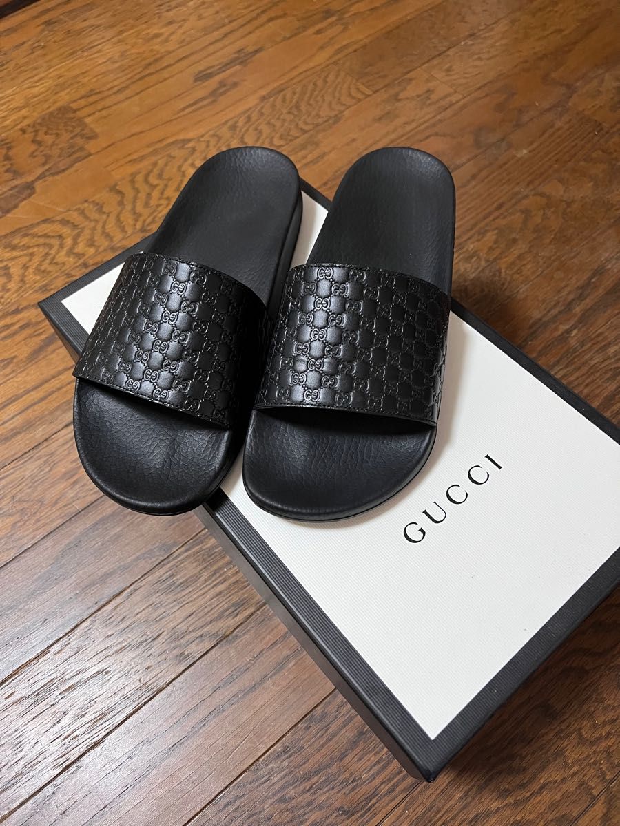 GUCCI 567115 ラバースライドサンダル 新品同様 42 メンズファッション