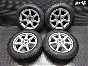 ●TECMAG テクマグ 18インチ 8J +21 PCD 112 5H シルバー系 WINTER MAXX SJ8 255/55R18 2017年製 ベンツ W221 Sクラス W210 Eクラス 棚O-3