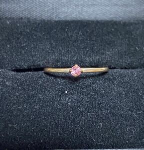 k10 pink tourmaline yellow gold ring 9 number 10k