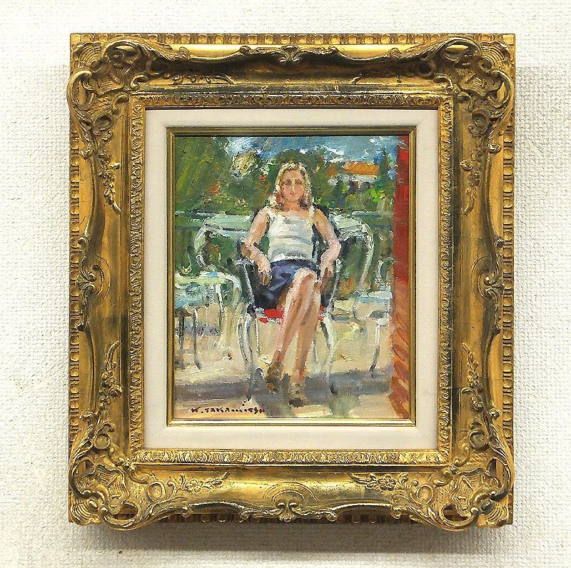 高光一也 絵画 油絵 「 横たわる裸婦 」 昭和 モダニズム 油彩