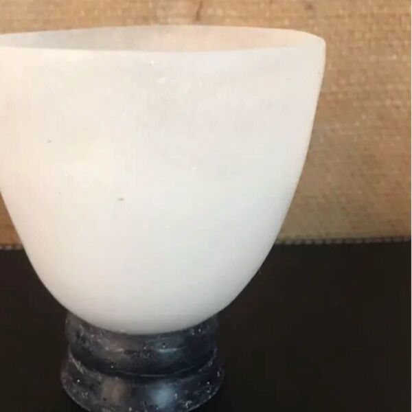 雪のグラス フリーグラス ビアグラス 硝子 パートドヴェール 白 不透明 お祝い 一点物 手作り ガラス工芸 期間限定割引