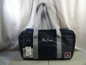  unused school bag navy blue BEN DAVIS Boston bag nylon bag shoulder bag approximately length 44cm X width 26cm X depth 15cm gray 