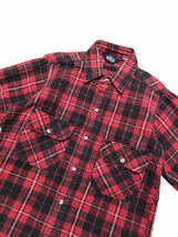 美品 WOOLRICH ウールリッチ USA製 チェック ネルシャツ M レッド ブラック シャツ_画像2