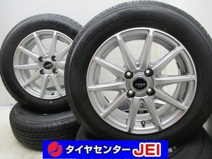 14インチ バリ溝 165/70R14 5.5J+40 100 コンパクトカー 中古タイヤアルミホイール【4本セット】 送料無料(MA14-3168）