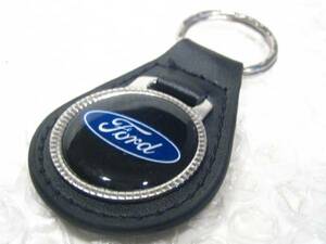 [Spiral] Ford /FORD emblem Logo real leather key holder S new goods / records out of production goods / last. one piece /