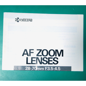 京セラ AF ZOOM LENSES 28-70㎜ F3.5-4.5 説明書 中古品 R00331