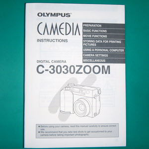  Olympus C-3030ZOOM instructions English version secondhand goods R00344