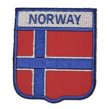 アイロンワッペン・パッチ ノルウェー国旗 エンブレム風 zq_画像1