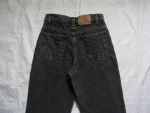 ☆ 90s USA製 Levi's リーバイス 550 STUDENT 先染め ブラック デニム パンツ W28×L32 ☆古着 黒タブ オリジナル 505 606 ビンテージ 80s_画像4