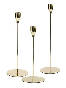  candle holder simple . Gold color Northern Europe manner 1 pcs type ( Gold, large middle small 3 piece set )