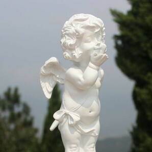 ガーデンオブジェ 置物 弓を持つ天使 立ち姿 ヨーロピアン風 アンティーク調 (投げキッス)の画像2