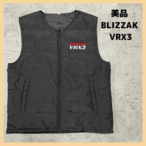 美品 BLIZZAK VRX3 ブリザック ブリヂストン BRIDGESTONE企業ロゴ ダウンベスト 中綿ベスト ビッグシルエット 刺繍ロゴ ブラック 玉FL2141