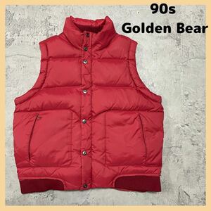 90s Golden Bear Golden Bear down vest nylon the best f-ti jacket meat thickness the best big Silhouette Vintage sphere FL2170