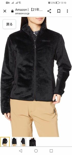 期間限定半額 新品未使用 マーモット Marmot Ws Moon Fleece Jacket TOWSJL42-BK-L