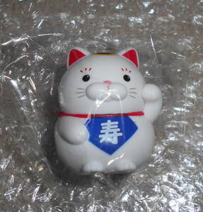 送料200円★ひげまんじゅう まねきねこフィギュア 参 まねこ 約4㎝★未使用