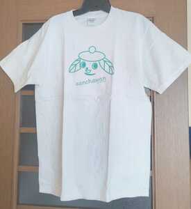 ☆三茶わん☆グリーンのプリントTシャツ☆三軒茶屋キャラクター☆Lサイズ☆