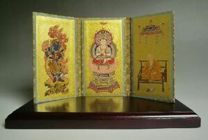  hanging scroll,.. axis, three folding .book@. genuine .., size small 