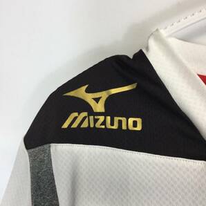 MIZUNO MORELIA モレリア ミズノ 半袖プラクティスシャツ ブラック ホワイト グレー Mサイズの画像3