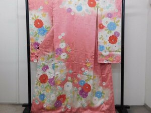 〔楽布〕P20791　かわいい振袖袷　未使用仕立て上がり品　ｋ