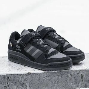 新品 アディダス FORUM LOW【26.5cm】コーデュラ トリプルブラック フォーラム レザー adidas スニーカー アディダス ローカット 黒 5720の画像2