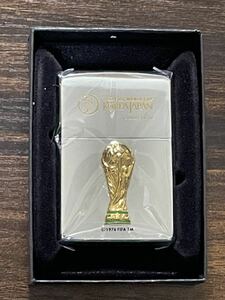 zippo FIFA WORLD CUP KOREA JAPAN ワールドカップ 年代物 2000年製 立体メタル ゴールドメタル 1974 FIFA TM ケース 保証書