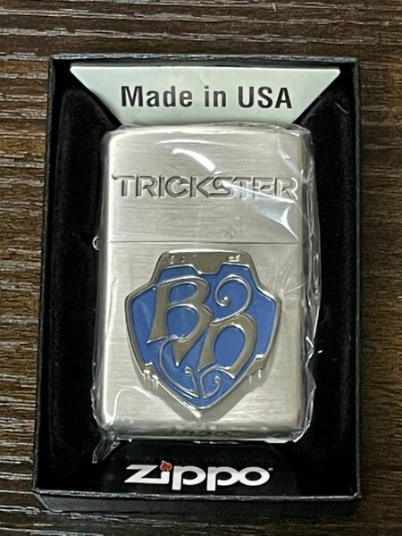 zippo TRICKSTER SILVER METAL トリックスター 立体メタル 2016年製 J/TS BLUE 両面デザイン ブルー ケース 保証書