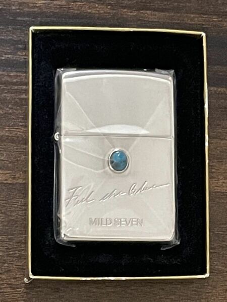 zippo MILD SEVEN FEEL THE BLUE 限定品 天然石 ターコイズ 2002年製 当選品 マイルドセブン デットストック 懸賞品 メビウス MEVIUS