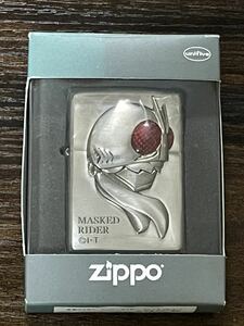 zippo MASKED RIDER Ver. 2-1 仮面ライダー フェイス 2005年製 35th Anniversary BANPRESTO 立体メタル 35周年記念 デットストック