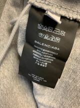 正規 未使用 17SS BALENCIAGA バレンシアガ DEMNA GVASALIA 左胸 小文字 ロゴ プルオーバー フーディー パーカー 灰 L 481985 TTK14_画像3