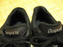 【used】Desporte（デスポルチ）ConpinasTF3　黒×銀：トレーニングシューズ：22.5cm_画像6